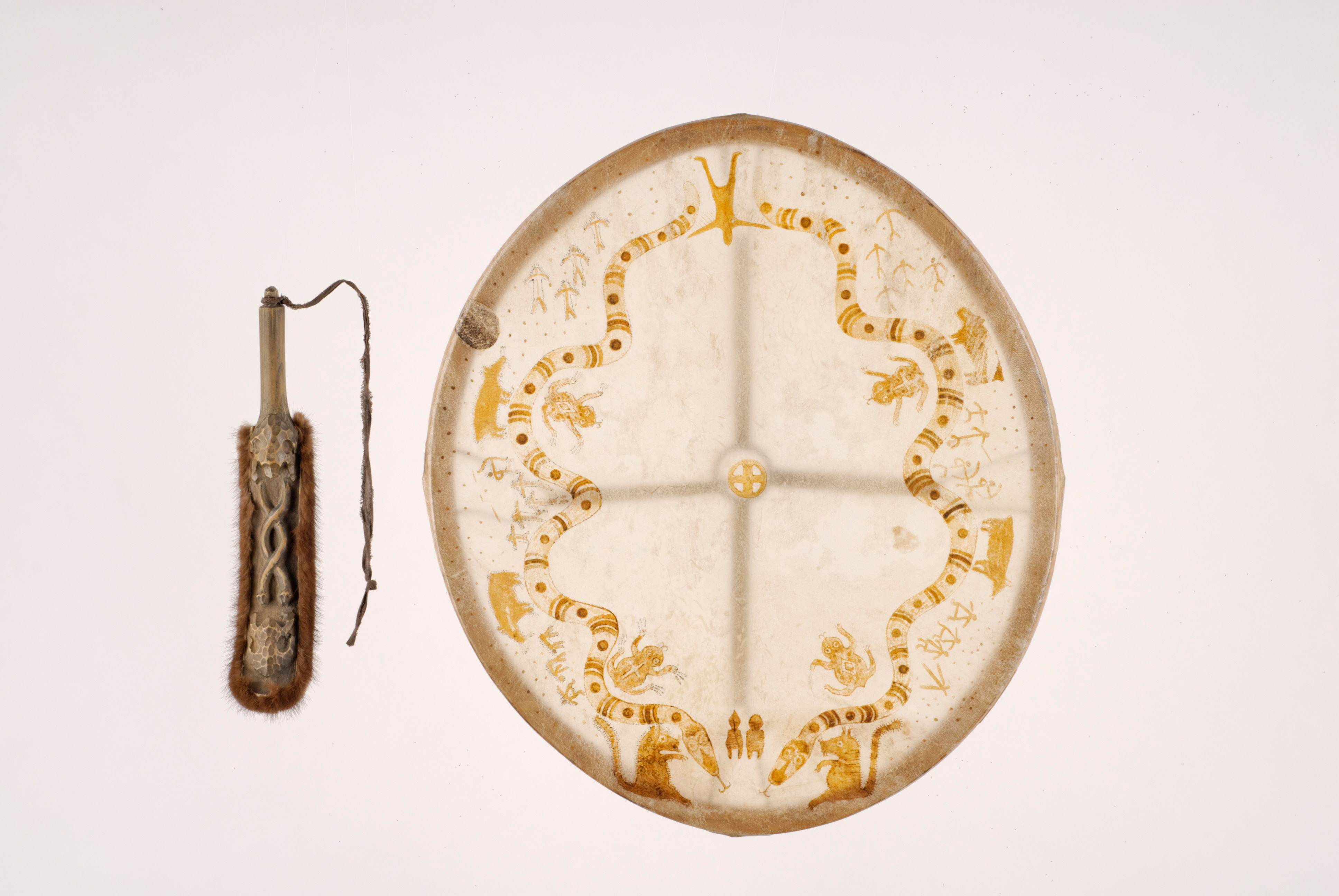 Shaman's drum and drumstick
