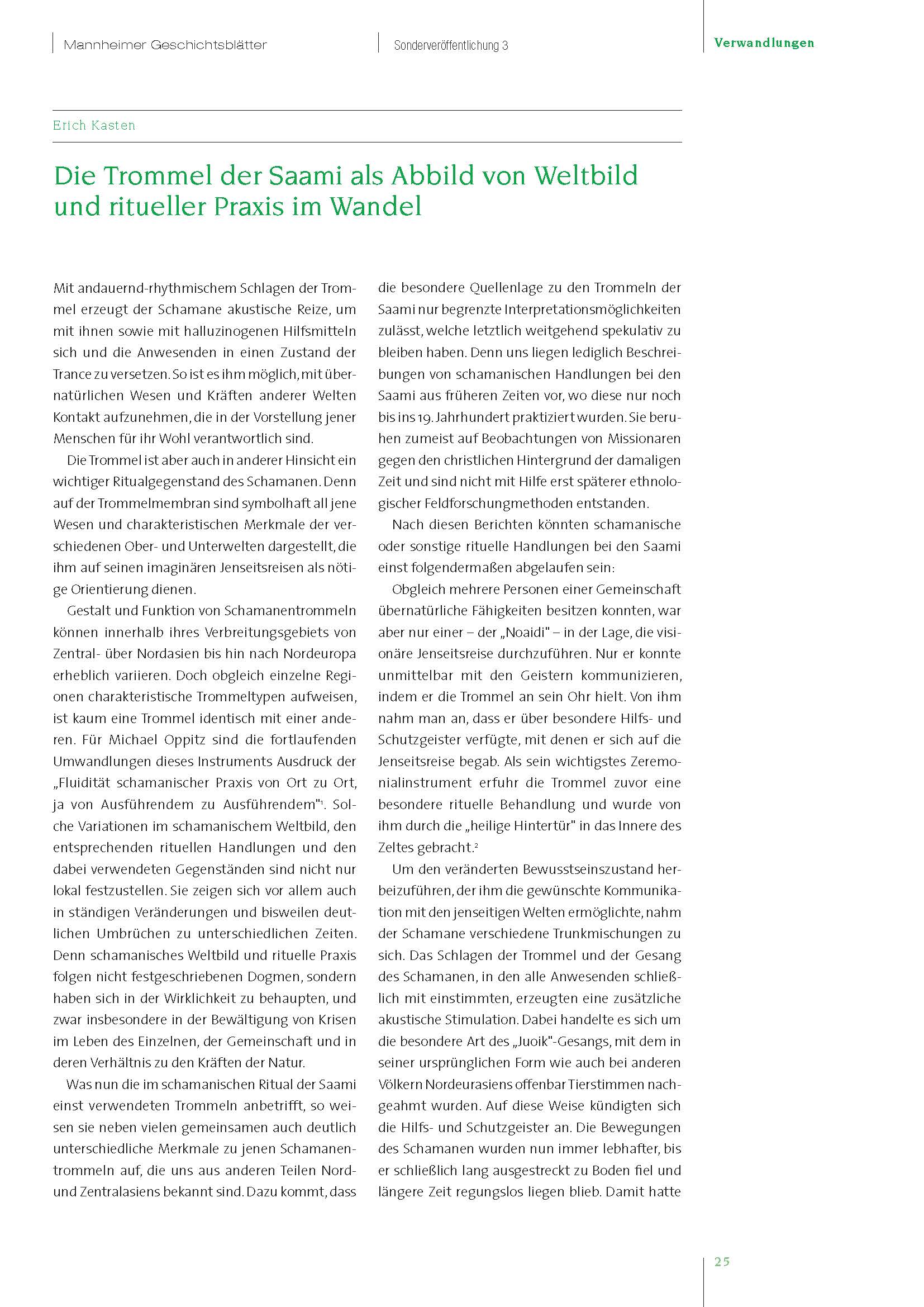 Die Trommel der Saami als Abbild von Weltbild und ritueller Praxis im Wandel