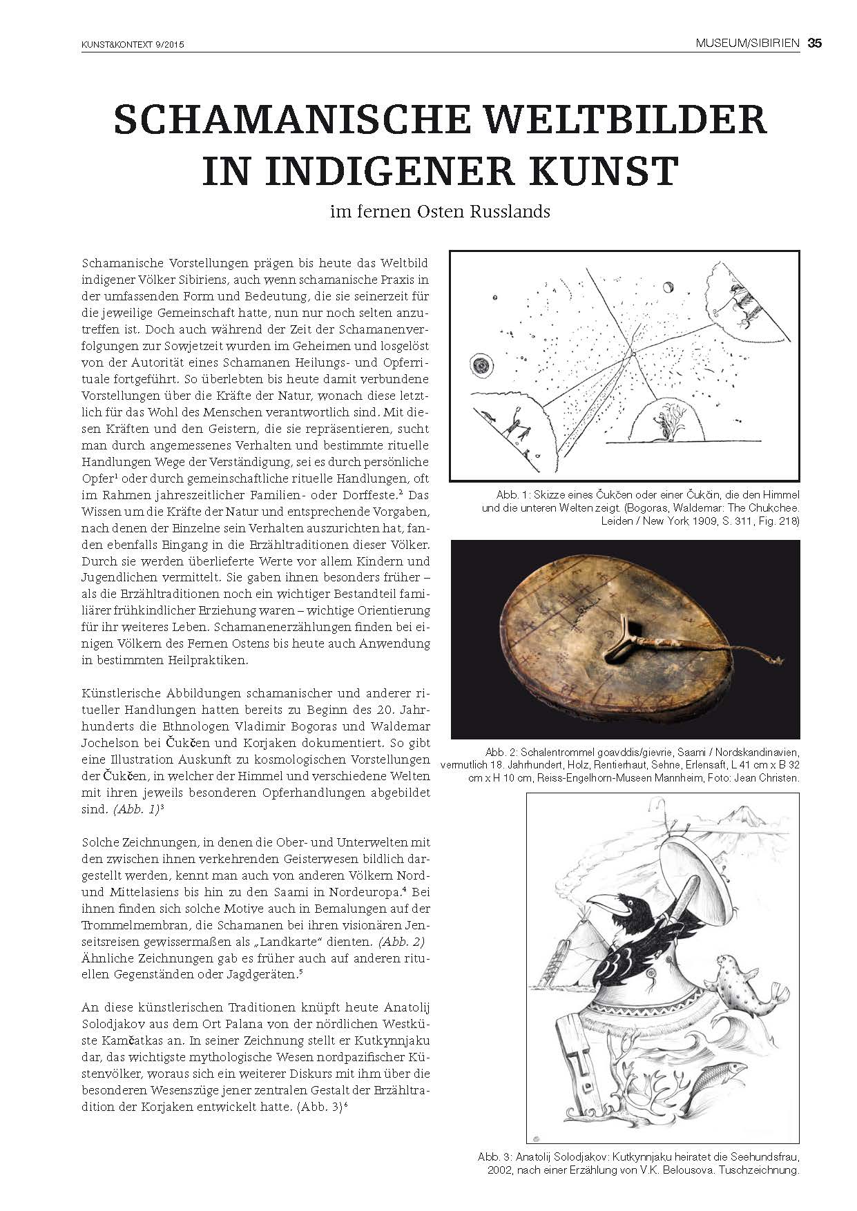 Schamanische Weltbilder in indigener Kunst im fernen Osten Russlands